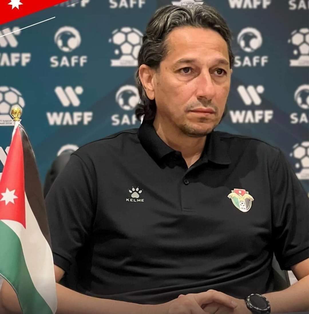 مدرب المنتخب الاردني تحت 23، عبدالله أبو زمع، يتحدث في المؤتمر الصحفي الخاص ببطولة غرب آسيا في السعودية: