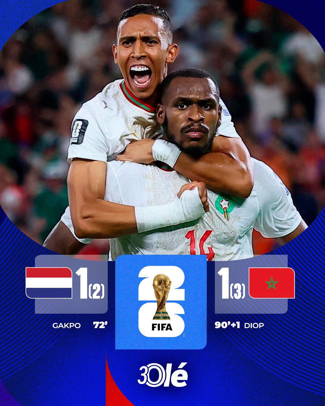 الف مليون مبروك فوز المنتخب المغربي